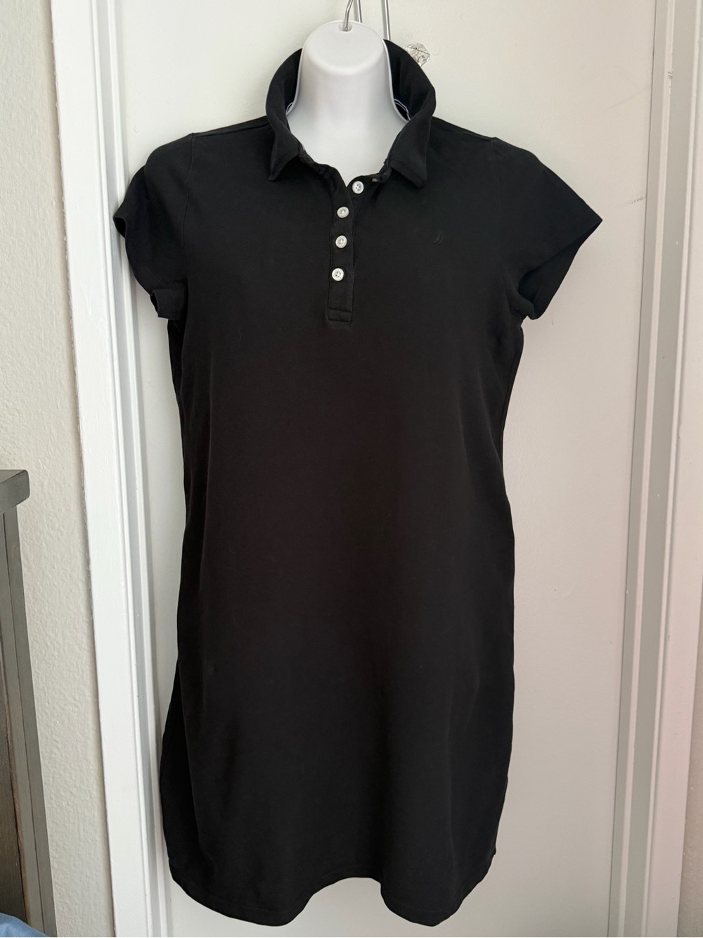 Nautica Women's Easy Classic Short Sleeve Stretch Cotton Polo Dress Large